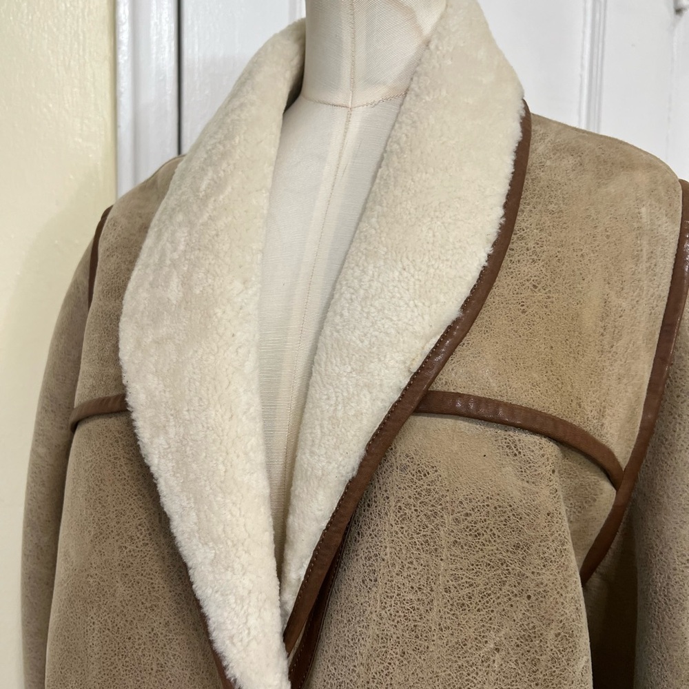 ISABEL MARANT Etoile Anawa Shearling Jacket - Beige - Picture 10 of 16
